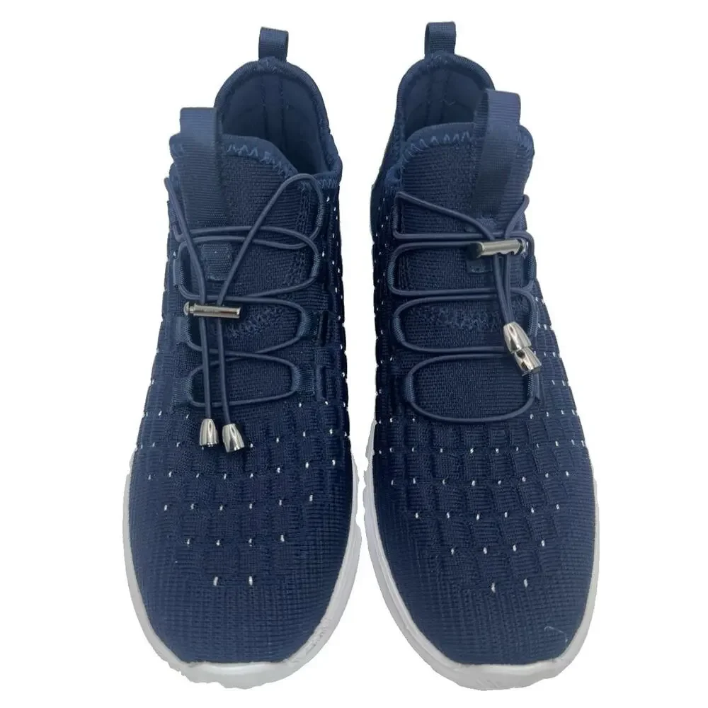 PROPET TravelBound Shoes Womens 8 Narrow Navy Metallic Mesh Slip On Orthopedic